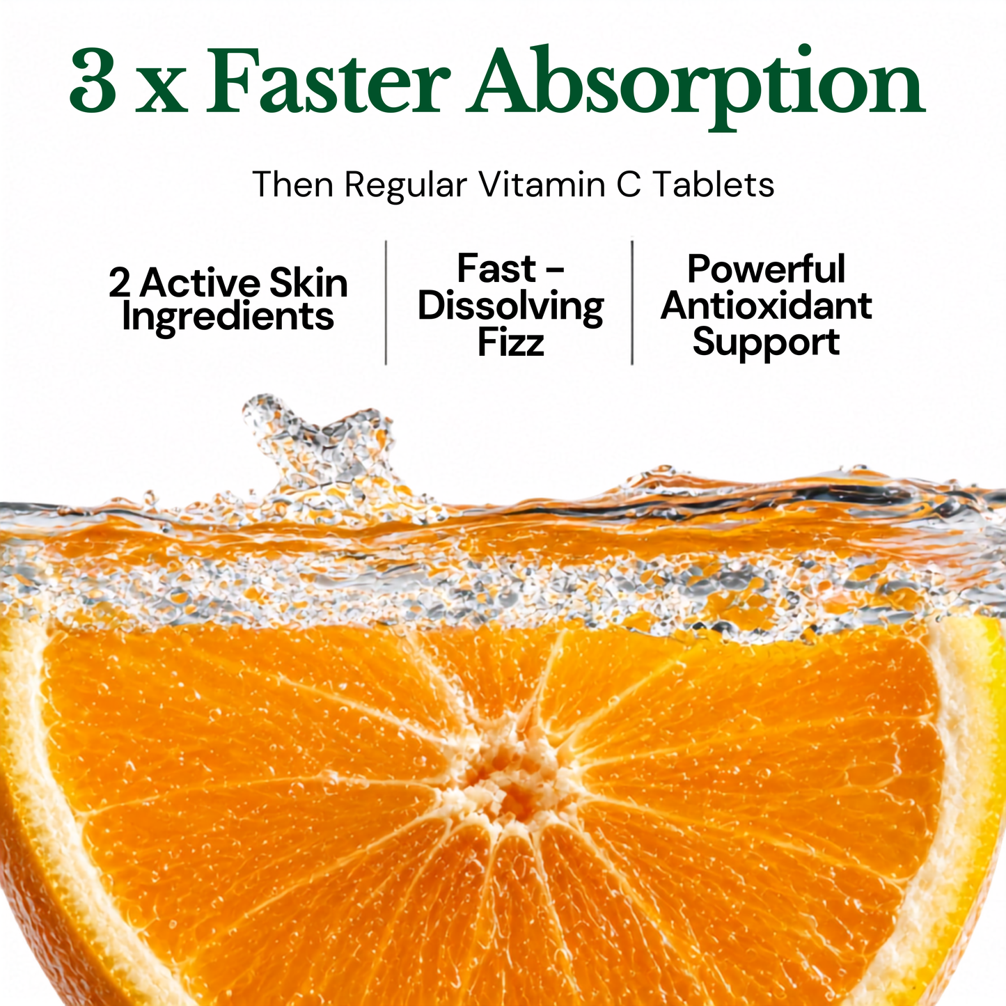 Skin Renew Fizz | Glutathione & Vitamin C | 20 Effervescent Tablets