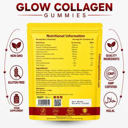 Collagen Gummies | Skin, Hair, Nails & Joints | 60 Gummies