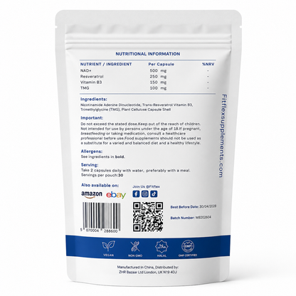 NAD+ Resveratrol | Energy & Healthy Aging Support