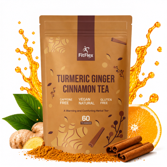 Turmeric Ginger Cinnamon Tea | Herbal Detox Tea | Caffeine-Free, Vegan