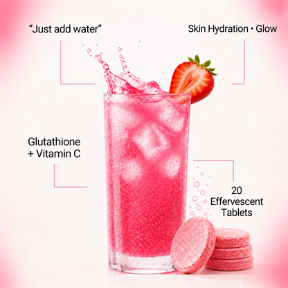 Skin Renew Fizz | Glutathione & Vitamin C | 20 Effervescent Tablets
