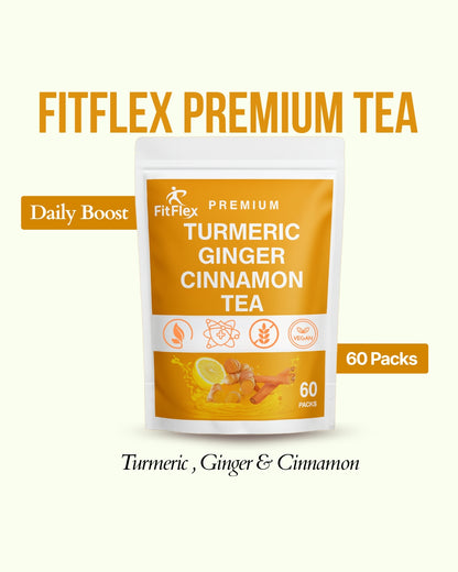 Turmeric Ginger Cinnamon Tea | Herbal Detox Tea | Caffeine-Free, Vegan