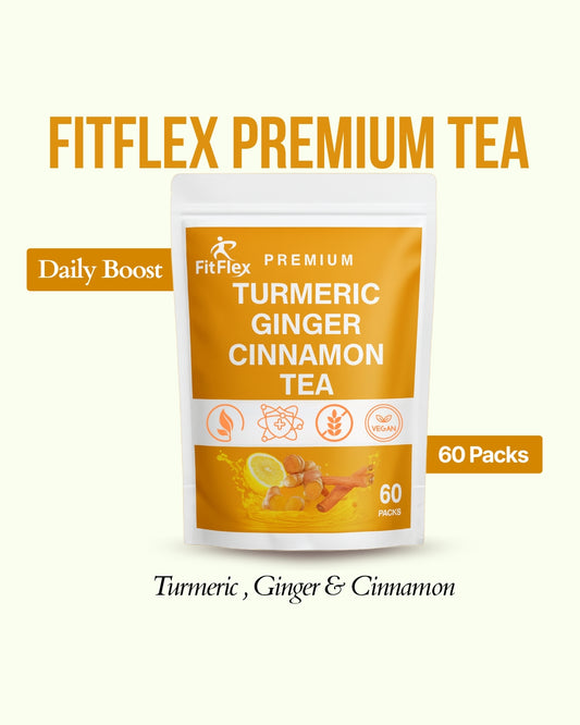 Turmeric Ginger Cinnamon Tea | Herbal Detox Tea | Caffeine-Free, Vegan